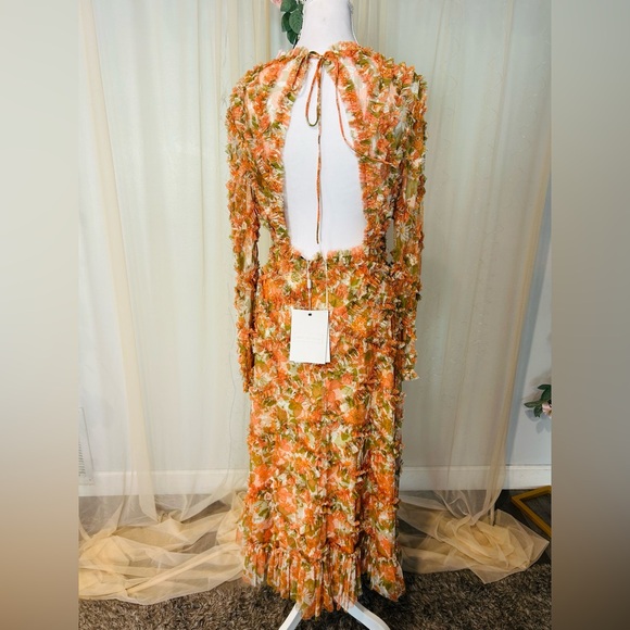 Mac Duggal 8134 Cutout Back Lattice Ruffle Dress - Picture 5 of 7